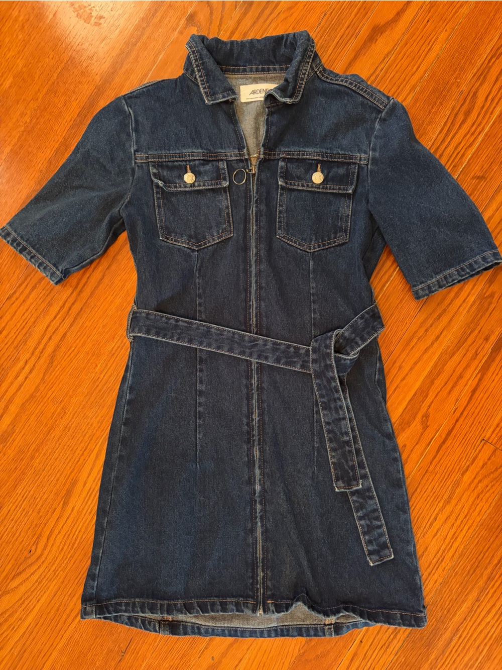 Ardene Dark Blue Denim Mini Dress with Belt